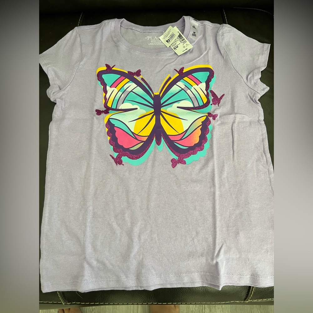 The Childrens Place Girls Butterfly Graphic Tee